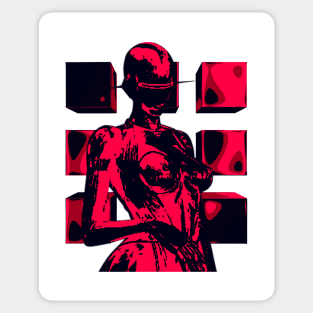 Pixel Cyborg 03 Sticker